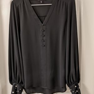 Express Blouse w/ Pearl Cuff accents
